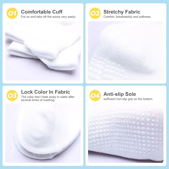 Toddler Non Slip Grip Ankle Socks - Image 6