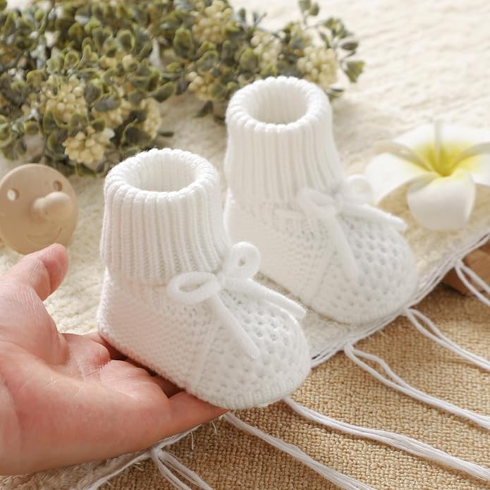 Newborn Shoes Knitted Baby Booties Infant Boys Girls First Walkers | Handmade - Image 5