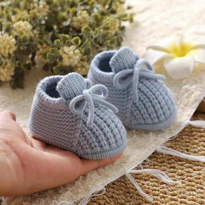 Baby Booties Newborn Baby First Shoes | Cozy Warm Knit Soft Booties - Image 5