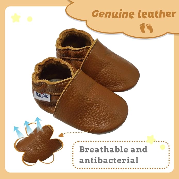 Mejale Baby Infant Toddler Shoes Slip-on Soft Sole Leather Moccasins Pre-Walkers - Image 2