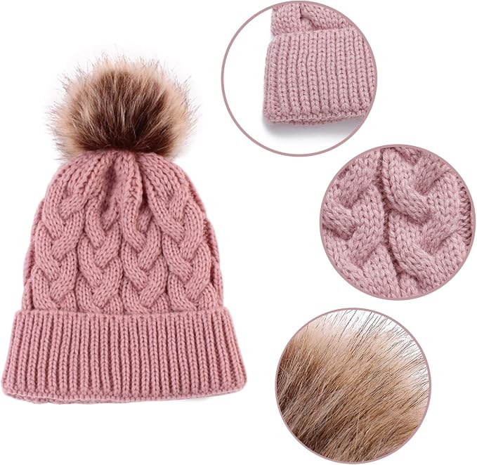 DANMY Baby Beanie Hat, Infant Newborn Toddler Winter Warm Knit Cap - Image 2