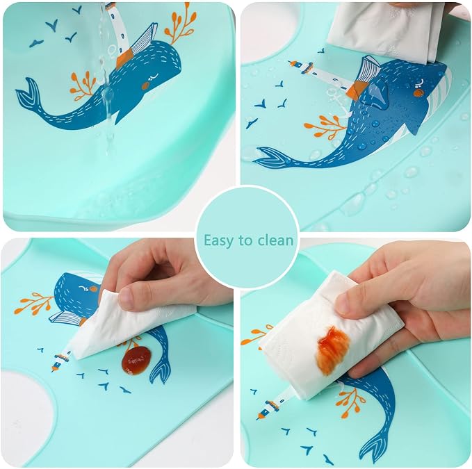 Baby Silicone Feeding Bibs - Image 4