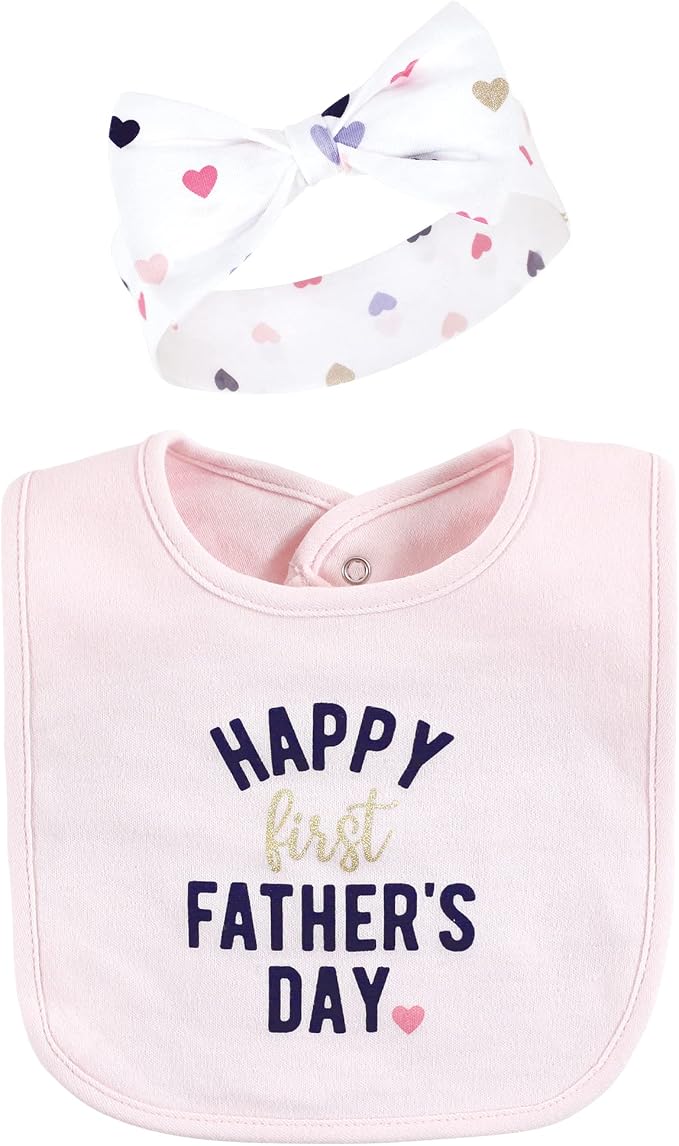 Hudson Baby Unisex Baby Cotton Bib and Headband Set - Image 3
