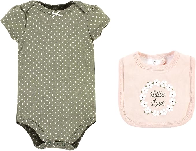 Hudson Baby Unisex Cotton Sleep and Play, Bodysuit and Bandana Bib Set - Image 3