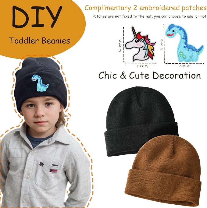 vidsel 100% Cotton Toddler Beanie Hats - Image 4