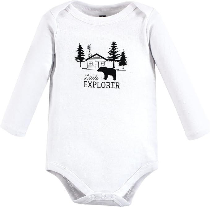 Hudson Baby baby-boys Cotton Long-sleeve Bodysuits 5-pack - Image 6