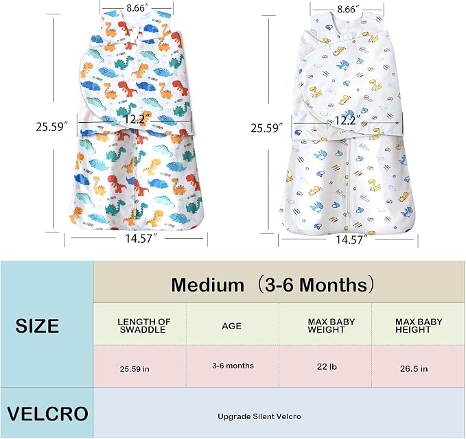 Baby Sleep Sack Swaddle 2 Pack, 3-Way Adjustable, Organic Cotton | Swaddles 3-6 - Image 4