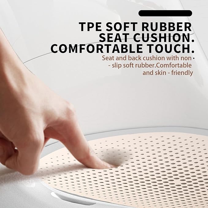 Baby Bath Seat for Babies Sitting Up Infant Bath Tub Portable Sit Up Seats Bathing Chair Newborn and Toddler Essentials 0-12 Months Bathtub Sink Bather Sitting Shower Support with Temperature Alert