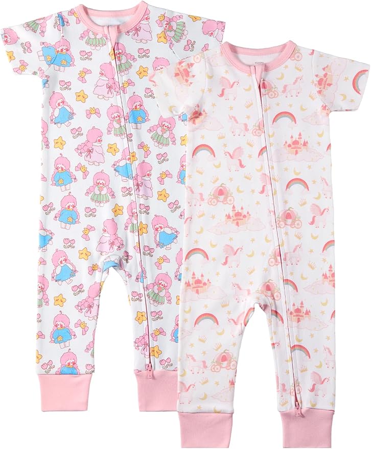 GUISBY Baby Cotton Footless Zipper Pajamas | 100% Cotton Comfort, Easy Zipper by GUISBY