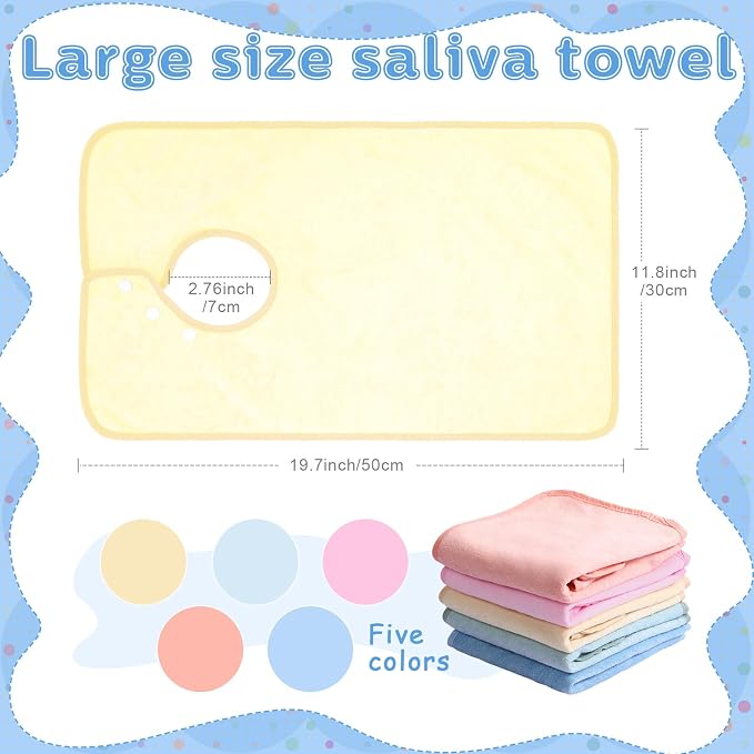 Hercicy Full Coverage Pullover Toddler Baby Bibs | Terry Cloth Bibs - Image 2