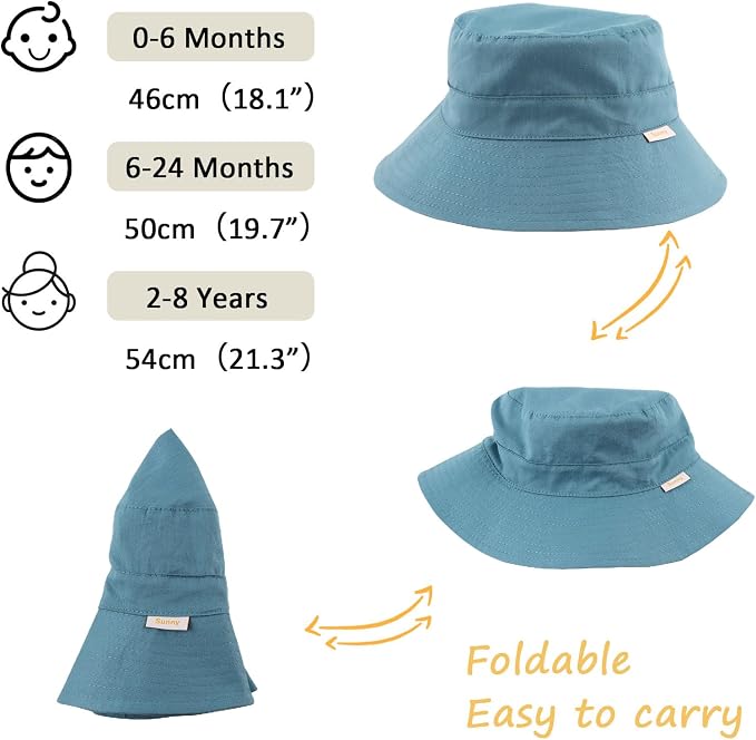 Bamery Baby Toddler Girls Bucket Hat Newborn Sun Hats - Image 6