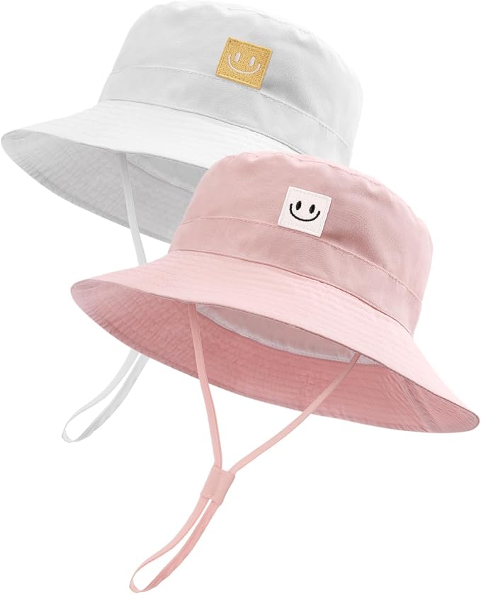 FURTALK Baby Sun Hat Toddler Bucket Hat Beach Smile Face UPF 50+ | Stays in the by FURTALK