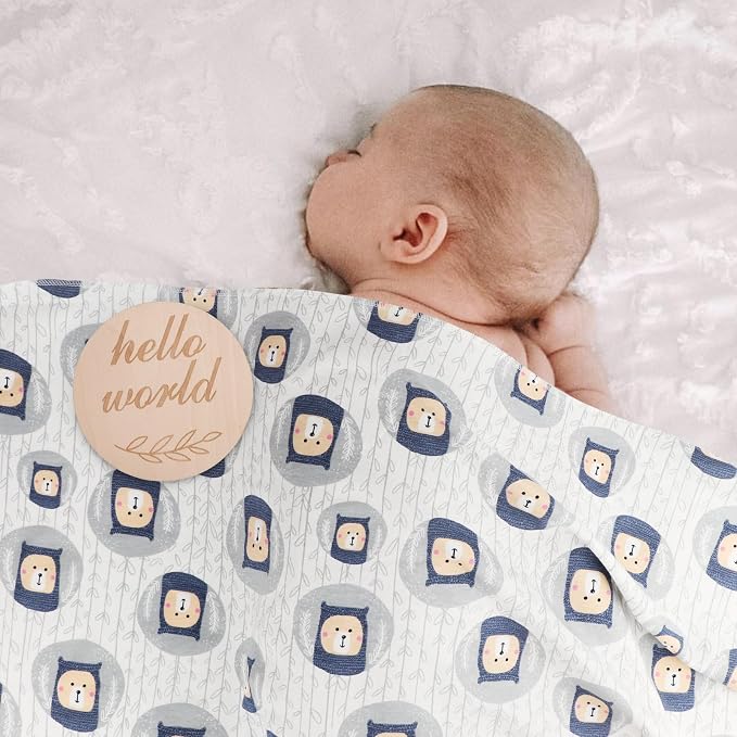 DRESHOW BQUBO Cotton Baby Swaddle Hat Set Newborn Infant Receiving Blankets - Image 3