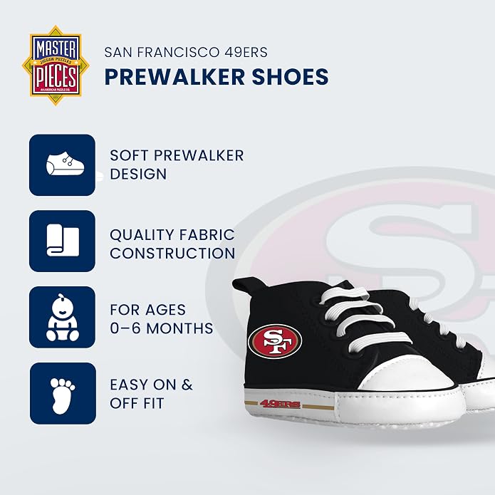 MasterPieces - NFL Baby Pre-Walkers Shoes, Officially Licensed, High Top - Image 3