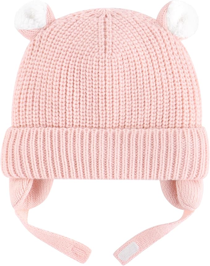 Duoyeree Cozy Baby Beanie with Earflaps and Fleece Lining - Winter Hat for Baby Boys & Girls