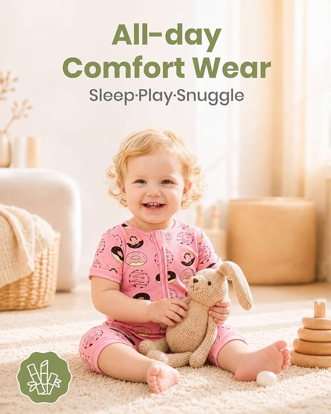 OPAWO Bamboo Sleepers for Baby Boy Pajamas Bamboo Pajamas Baby Romper 0-24M | 2 - Image 6