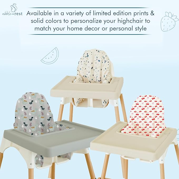 Nibble and Rest Highchair Insert Cover, Compatible for IKEA Antilop Highchair, High Chair Accessories Stain-Proof and Wipeable Insert Cover (Cushion NOT Included)(Dinosurdays)