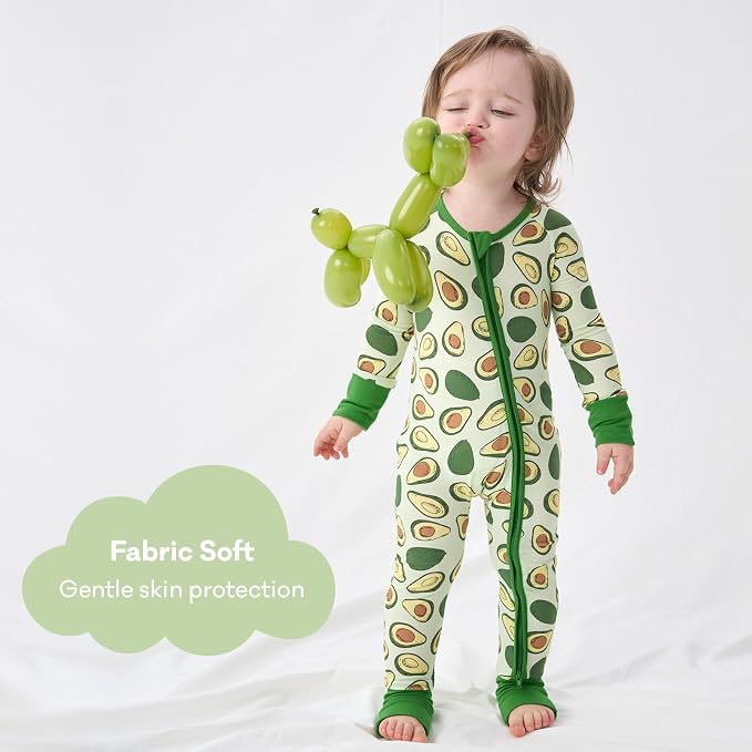 pureborn Baby Sleeper Viscose from Bamboo Zipper Footies 0-24 Months - Image 3