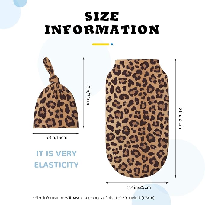Leopard Swaddle Blankets Soft Receiving Blanket Baby Swaddle Wrap - Image 4