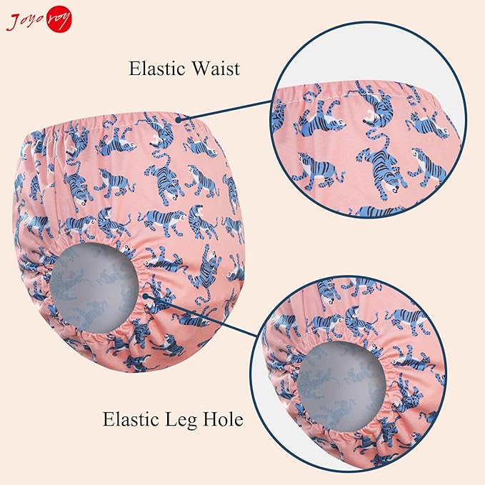 Joyo roy 6Pcs Waterproof Cloth Diaper Cover Reusable Plastic Training Pants for Toddlers Plastic Diaper Covers for Baby Girls Leak Proof Rubber Pants for Potty Training Covers for Cloth Diapers 6T