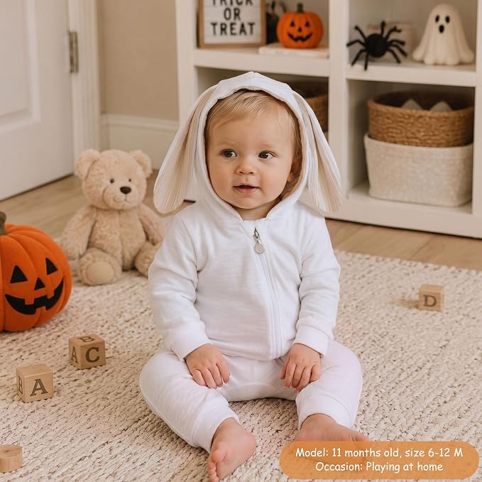 Simplee kids Baby Bunny Outfits Romper, Zipper Up - Image 6
