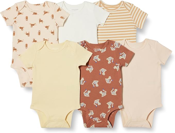 Amazon Essentials Unisex Babies' Short-Sleeve Bodysuits by AmazonEssentials