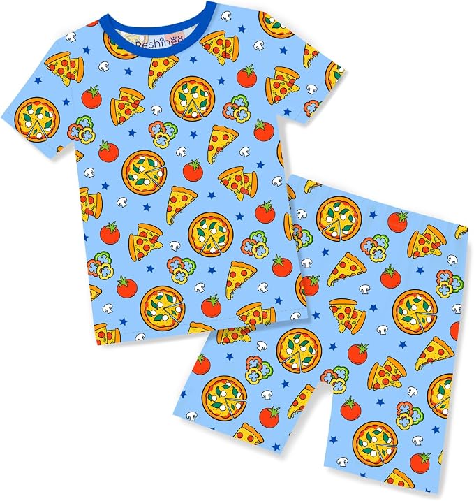 babee Reshinee Bamboo Viscose Toddler Boys Pajamas Set, Short Sleeve Kids by babeeReshinee