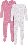 Gerber Baby Girls 2-Pack Footed Pajamas by Gerber