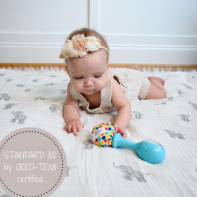 LollyBanks Baby Swaddle Blankets, 100% Organic Cotton Muslin Baby Blanket | 3 - Image 6