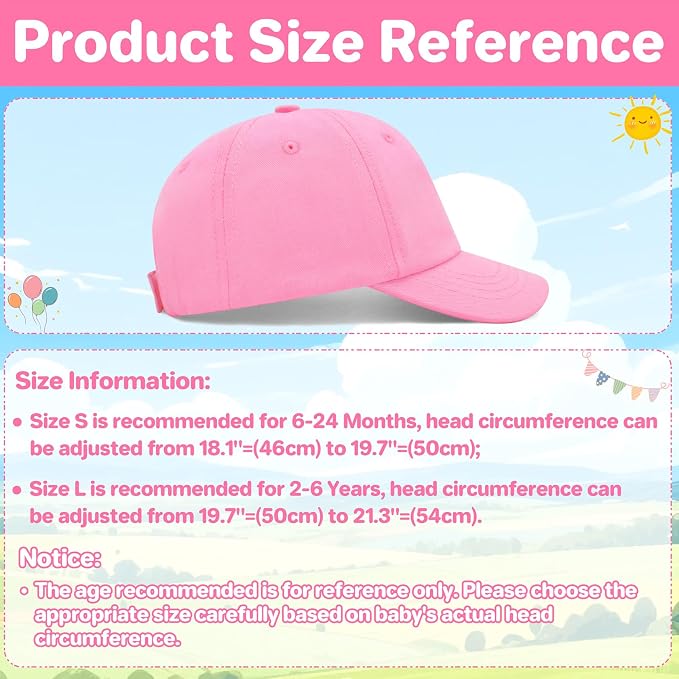 qikqik Baby Baseball Cap Toddler Baseball Hat Baby Ball Cap Toddler Hats - Image 6