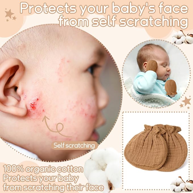 Baby Mittens Newborn No Scratch 0-6 Months - Image 3