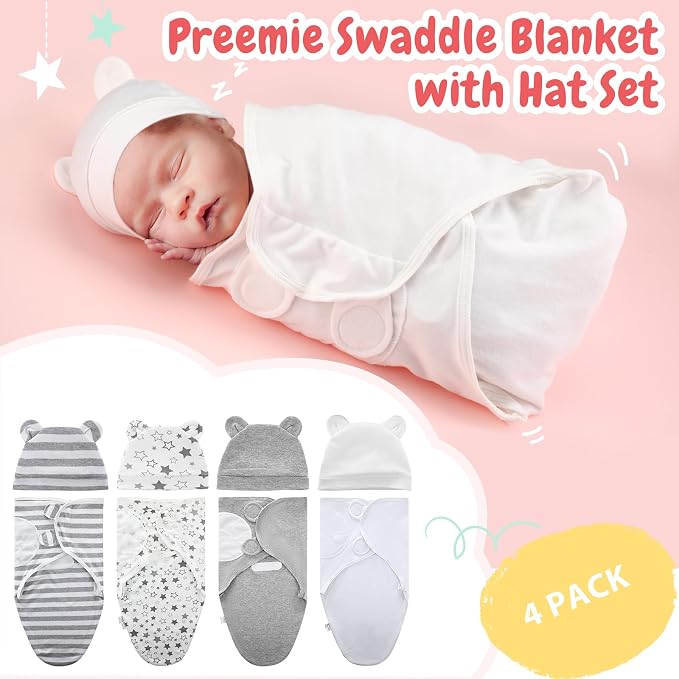 Buryeah 4 Pack Swaddle Blanket Wrap - Image 4