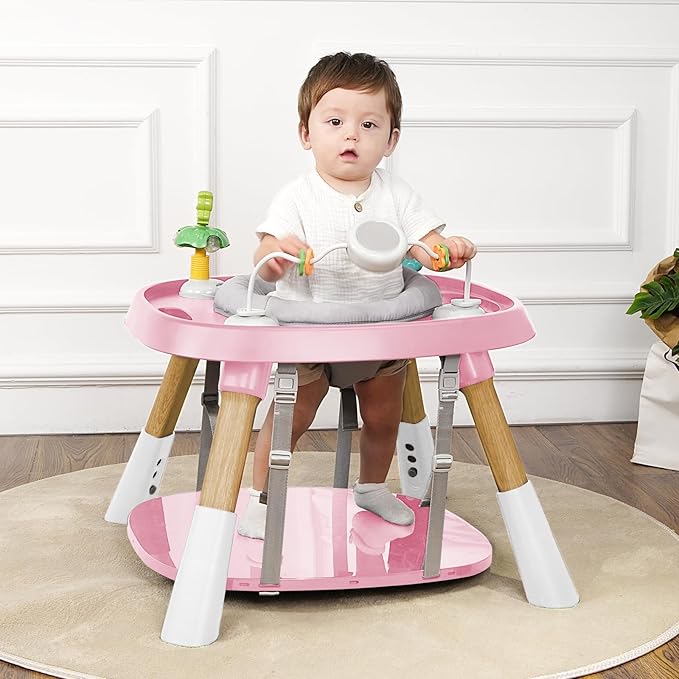 Baby High Chair, 15 in 1 Convertible High Chairs for Babies and Toddlers, Easy Clean High Chair for Baby, Babies Feeding Chair for 6-72 Months(Pink)