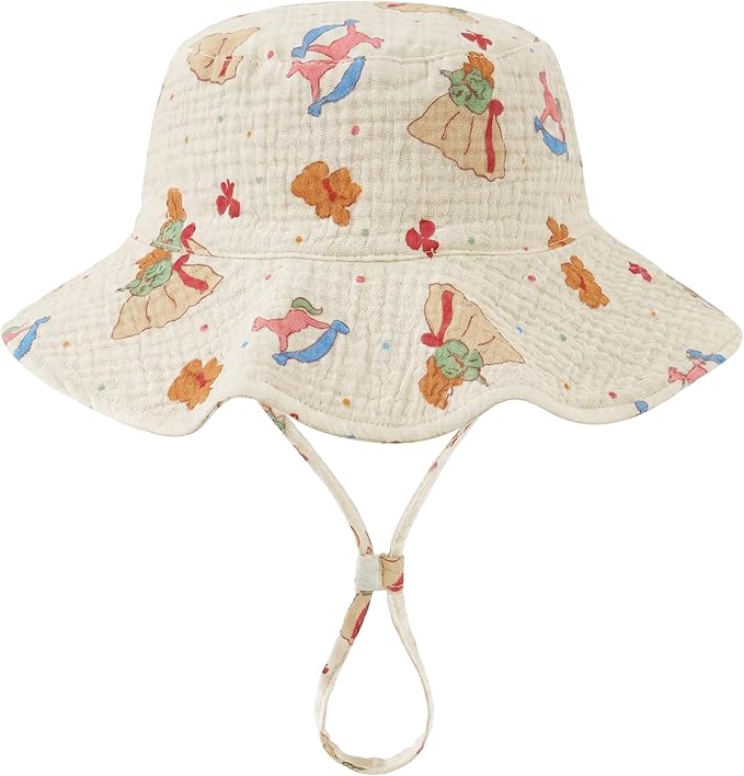 Muslin Baby Sun Hat Sun Protection Baby Toddler Bucket Hats by HONGTEYA