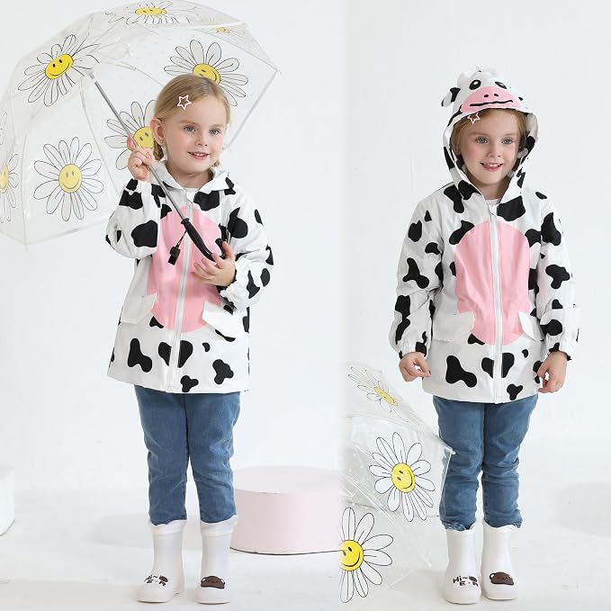 YOUNGER TREE Toddler Baby Boy Girl Duck Raincoat Cute Cartoon Hoodie Zipper - Image 5