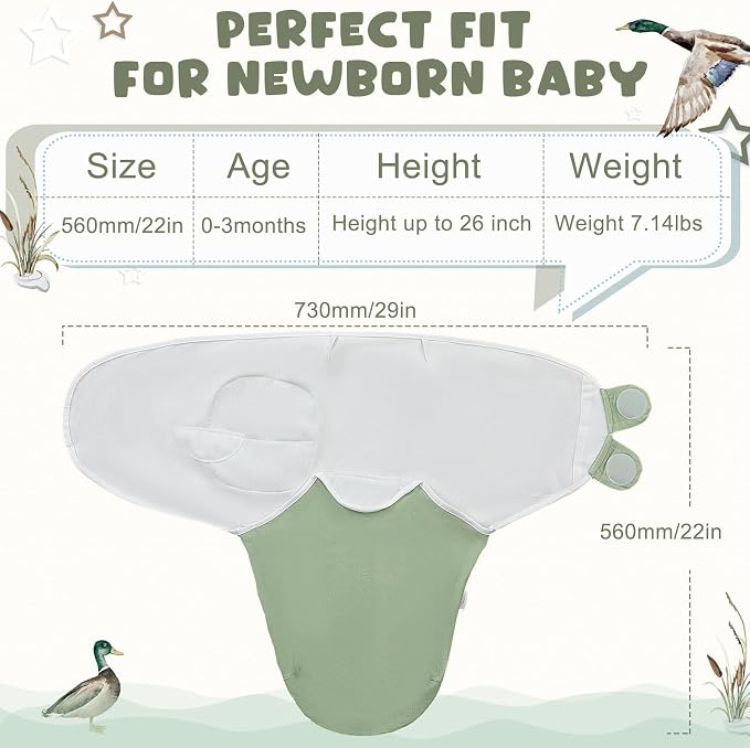 CroBlissful 4 Pack Mallard Duck Swaddles - Image 2