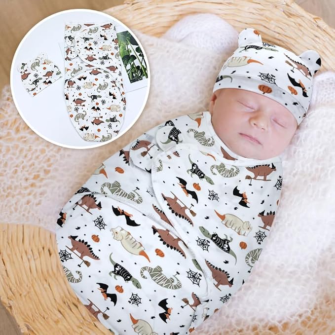Dizila 2 Sets Adjustable Soft Cotton Blend Newborn Infant Baby Girl Boy - Image 5