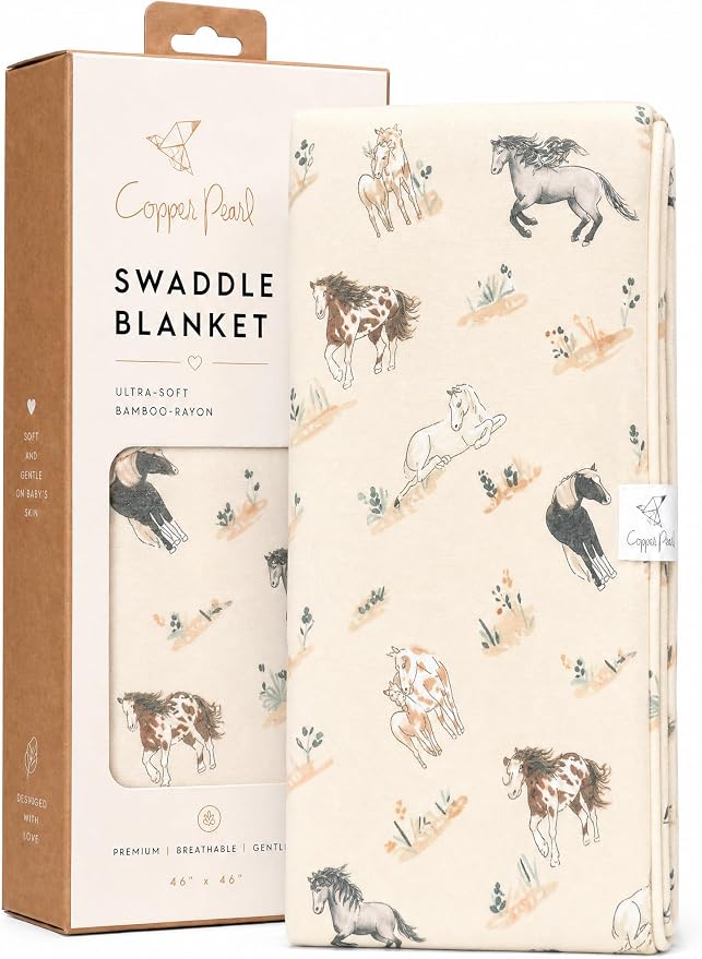 Copper Pearl Swaddle Blankets for Newborns | Soft Stretchy Receiving Blankets by CopperPearl
