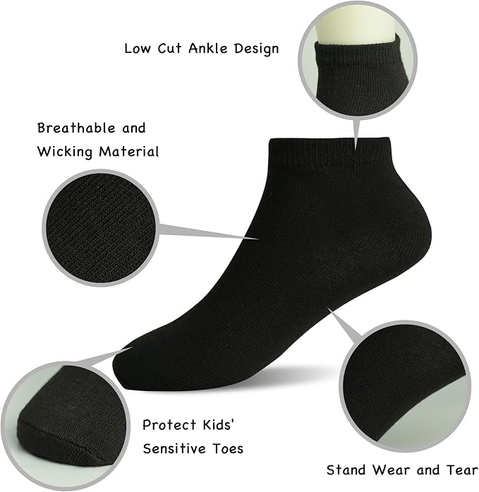 Toddler Socks, 16 Pairs Low Cut Ankle Socks - Image 4