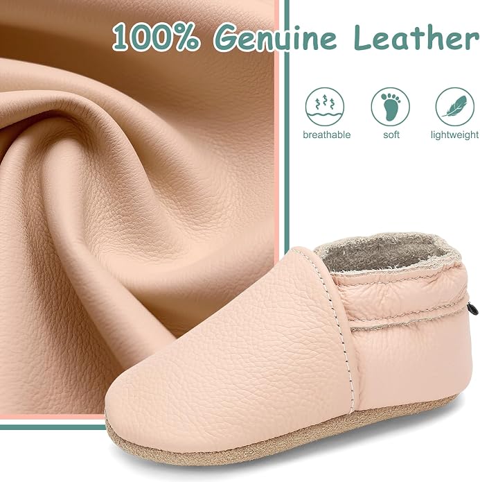 Genuine Leather Baby Booties Soft Sole Toddler Walking Shoes - Image 2