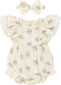 TITKKOP Ruffle Bubble Romper for Baby Girl | One-Piece Shorts Jumpsuit | Summer by TITKKOP
