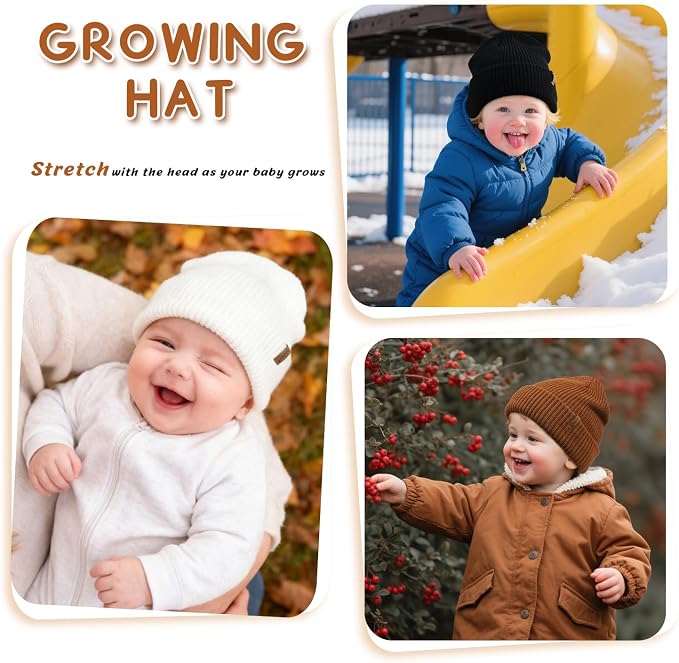 DANMY Infant Toddler Beanie Kint Hat Baby Boys Girls Beanies Kids Winter Hats - Image 7