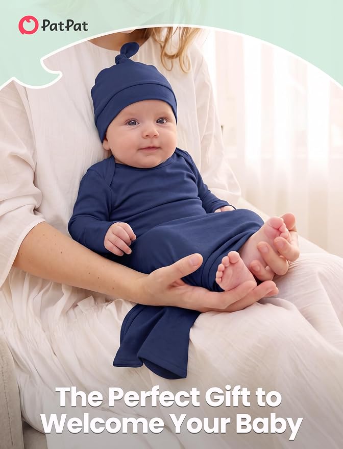 PATPAT Baby Sleeper Gown with Hat - Image 2