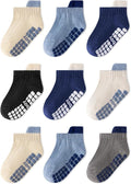 Non-slip Toddler Ankle Cotton Grip Socks Unisex 6M-5T by Bearbay