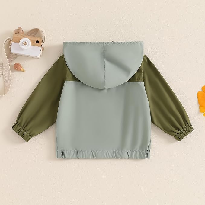Toddler Baby Girl Windbreaker Jacket Zip Up Hoodie Long Sleeve Sweatshirt - Image 4