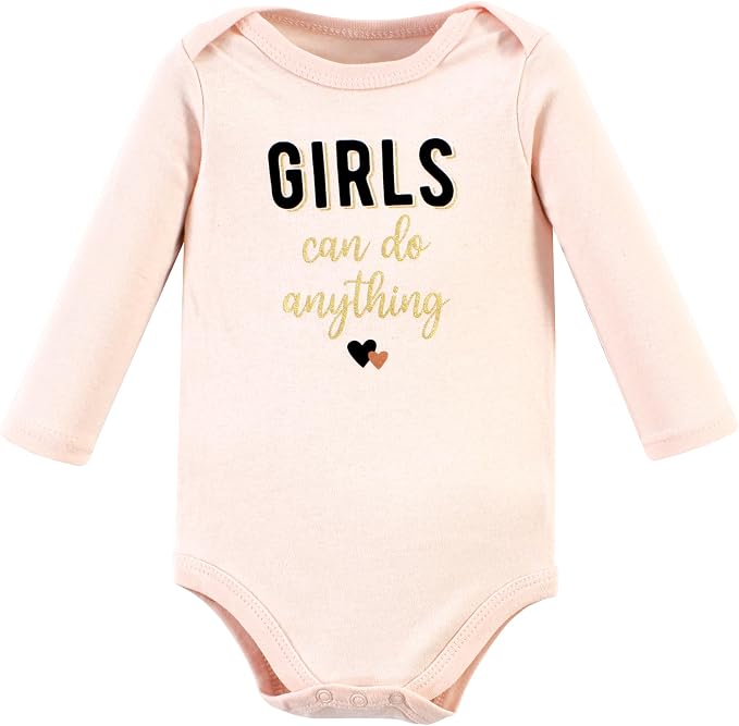 Hudson Baby Baby Girls' Cotton Long-sleeve Bodysuits 3-pack - Image 3