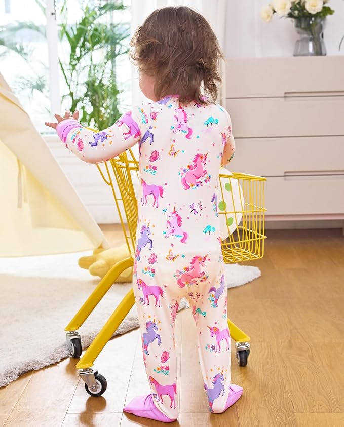 babee Reshinee Viscose Derived from Bamboo Baby Footie Pajamas Convertible - Image 4