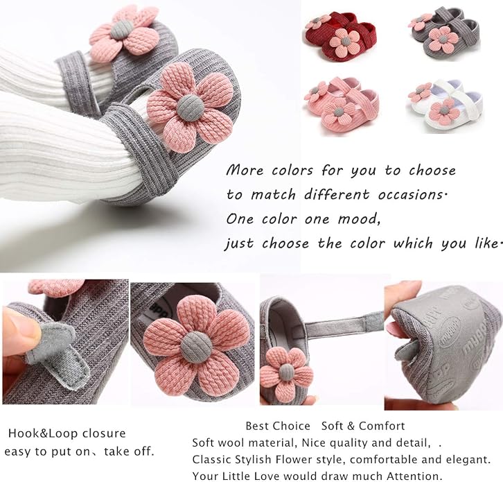 Ohwawadi Infant Baby Boys Girls Slippers Cozy Fleece Booties Soft Bottom Warm - Image 4