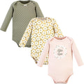 Hudson Baby Baby Girls' Cotton Long-sleeve Bodysuits 3-pack by HudsonBaby