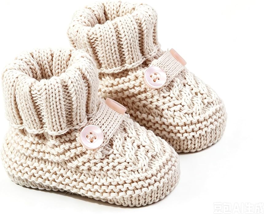 Newborn Baby Boy Girl Knit Booties Soft Sole Non-Slip First Walking Shoes | - Image 7